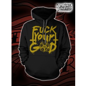 God Free Youth - Fuck Your God HOODED SWEATER SIZE S