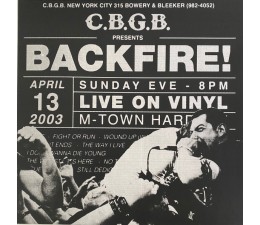 Backfire - Live At CBGB's CD